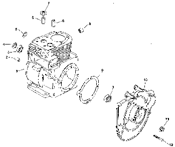 Crankcase - group 7 Diagram and Parts List for M8ST-301548  Kohler Engine