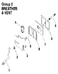 Breather & vent Diagram and Parts List for M8ST-301609  Kohler Engine