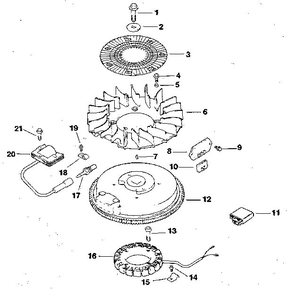 Ignition / Electrical Diagram and Parts List for CV125S-1247  Kohler Engine