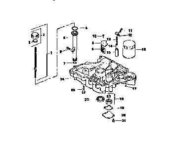 Oil pan/lubrication Diagram and Parts List for CV15S-41566  Kohler Engine