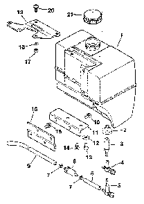 Group 15 fuel tank Diagram and Parts List for MV8-301500  Kohler Engine