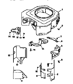 Blower housing and baffles Diagram and Parts List for CV20S-65534  Kohler Engine