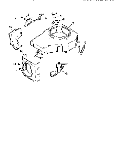 Blower housing and baffles Diagram and Parts List for CV15S-41526  Kohler Engine