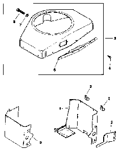 Baffles and shroud Diagram and Parts List for MV18S-58556  Kohler Engine