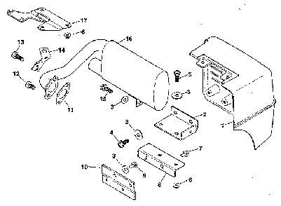 Group 12 exhaust top tank Diagram and Parts List for MV8-301500  Kohler Engine