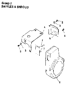 Baffles & shroud Diagram and Parts List for M8ST-301609  Kohler Engine
