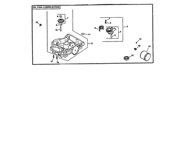 Oil Pan Lubrication Diagram and Parts List for CV22S-75534  Kohler Engine