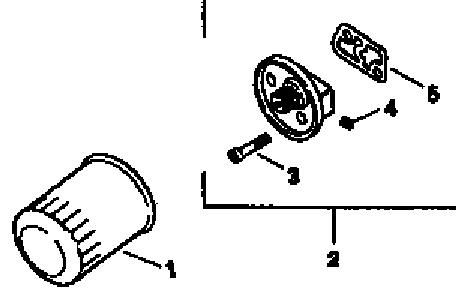 Oil filter Diagram and Parts List for MV205-57527  Kohler Engine