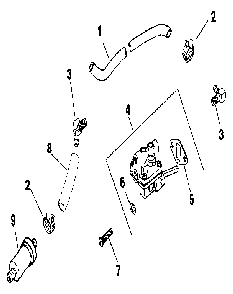 Fuel pump Diagram and Parts List for M20QS-49634  Kohler Engine