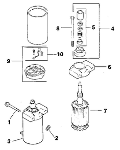 Starting System Diagram and Parts List for CV125S-1247  Kohler Engine
