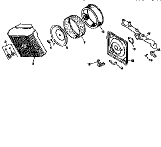 Air intake Diagram and Parts List for CV18S-61554  Kohler Engine