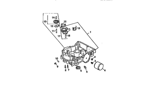 Oil Pan/Lubrication Diagram and Parts List for CV22S-67527  Kohler Engine