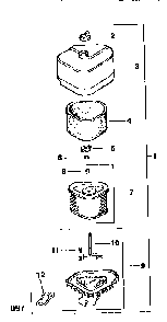 Air intake Diagram and Parts List for CV15S-41566  Kohler Engine