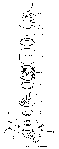 Air intake Diagram and Parts List for MV18S-24665  Kohler Engine