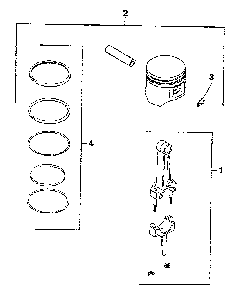 Group 22 piston & rod Diagram and Parts List for MV8-301500  Kohler Engine