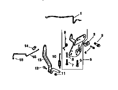 Engine controls Diagram and Parts List for CV15S-41565  Kohler Engine