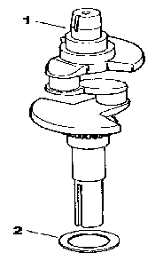 Crankshaft Diagram and Parts List for MV18S-58556  Kohler Engine
