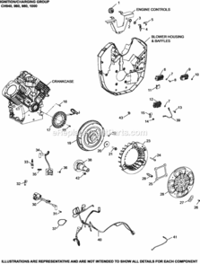 IgnitionCharging_Group_5-62-48_Ch940-1000 Diagram and Parts List for CH1000-2028  Kohler Engine