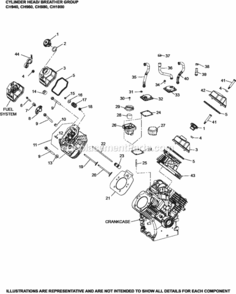 HeadValveBreather_4-62-2_Ch940-1000 Diagram and Parts List for CH1000-2028  Kohler Engine