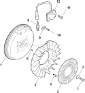 Page J Diagram and Parts List for CH13T-22525  Kohler Engine