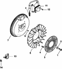 Page J Diagram and Parts List for CH13-22510  Kohler Engine
