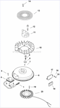IgnitionElectrical 5-27-237 Diagram and Parts List for CH15-44523  Kohler Engine