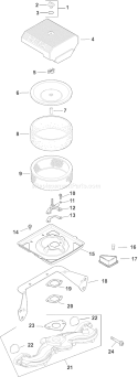 Page A Diagram and Parts List for CH20S-64657  Kohler Engine
