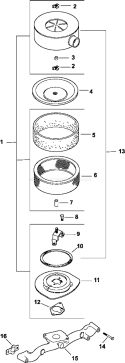 Page B Diagram and Parts List for CH22-66551  Kohler Engine