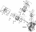 Part Location Diagram of 24318112-S Kohler Kit, #1 Cylinder Head Assembly