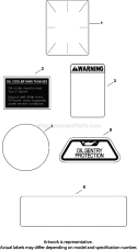 Part Location Diagram of 2511342-S Kohler Decal, Command (Gaseous)