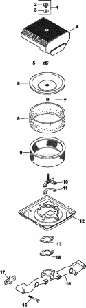 Part Location Diagram of 2408308-S Kohler Element: Air Filter