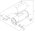 Exhaust Group Diagram and Parts List for CH25S-68538  Kohler Engine