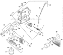 Oil PanLubrication Diagram and Parts List for CH25S-68538  Kohler Engine