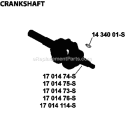 Part Location Diagram of 17014114-S Kohler Crankshaft Assembly