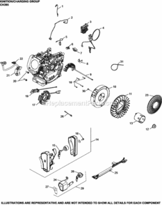 IgnitionCharging_Group_Ch395-3123_Ch395 Diagram and Parts List for CH395-3123  Kohler Engine