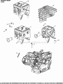 Exhaust_Group_Ch395-3123_Ch395 Diagram and Parts List for CH395-3123  Kohler Engine
