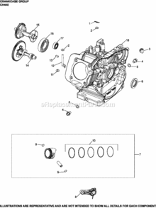 Crankcase_Group_Ch440-3118_Ch440 Diagram and Parts List for CH440-3118  Kohler Engine