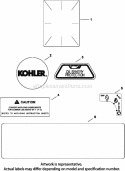 Part Location Diagram of 24113124-S Kohler Decal, 27 Hp