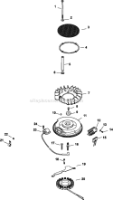 Page J Diagram and Parts List for CH730-0087  Kohler Engine