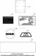 Page J Diagram and Parts List for CH730-0126  Kohler Engine