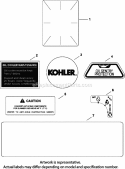 Page J Diagram and Parts List for CH730-3202  Kohler Engine