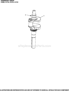 Crankshaft_Group_1-24-46_Ch682-752 Diagram and Parts List for CH732-3000  Kohler Engine