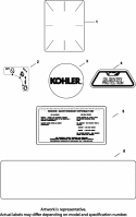 Page H Diagram and Parts List for CH740-0061  Kohler Engine