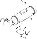 Part Location Diagram of 24126192-S Kohler Bracket, Muffler