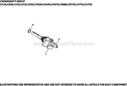 Crankshaft_Group_1-24-7_Ch18-750 Diagram and Parts List for CH740-3211  Kohler Engine