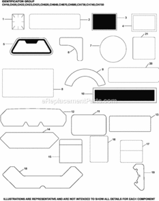 Decals_12-24-744_Ch18-750 Diagram and Parts List for CH740-3211  Kohler Engine