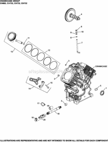 Crankcase_Group_2-24-436_Ch682-752 Diagram and Parts List for CH742-3111  Kohler Engine