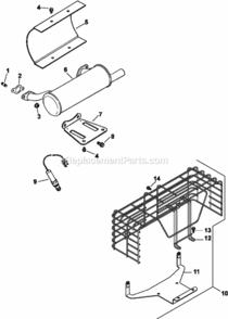 Exhaust_11-24-158 Diagram and Parts List for CH745-3113  Kohler Engine