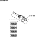 Part Location Diagram of 24014216-S Kohler Crankshaft: Non-thrust Style