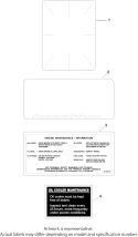 Part Location Diagram of 6211303-S Kohler Decal, 34 Hp